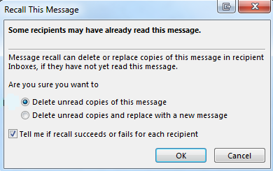 How To Recall An Email In Outlook