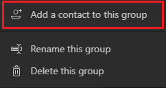 Select Add a Contact To This Group