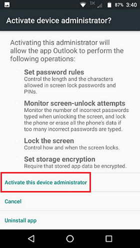 Activate Device Administrator