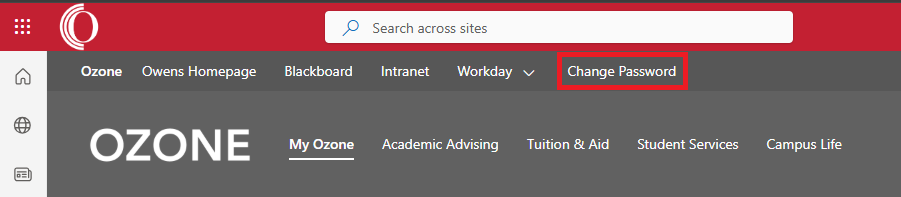 Ozone Menu Bar - Select Change Password.png