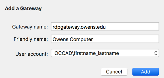MS Remote Desktop Mac Add Gatway.png
